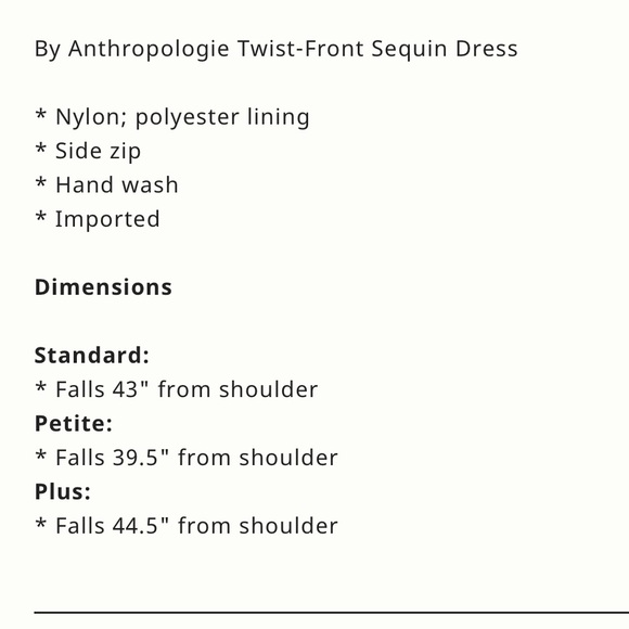 Anthropologie NWT TWIST-FRONT SEQUIN DRESS Size 16W. - Picture 5 of 5